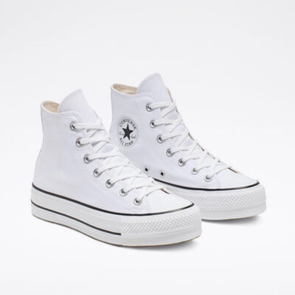 White Platform High Top Converse